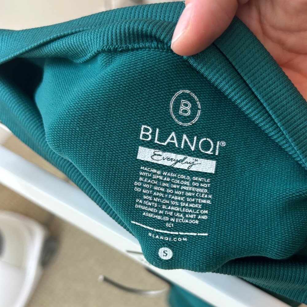 BLANQI Everyday Maternity Belly Support Turquoise Leggings Small Blue Green - Picture 6 of 7